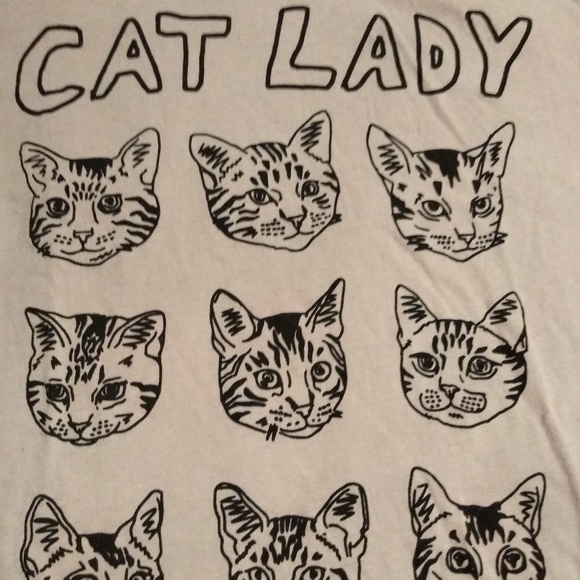 **SUPER CUTE** Cat Lady Tee - Picture 1 of 5